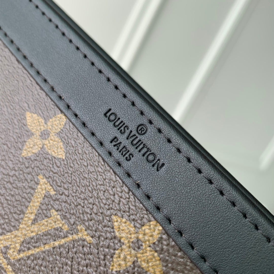 ANPHA WEARABLE WALLET 18 IN BROWN AND BLACK MONOGRAM CALFSKIN