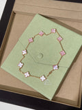 [Clover Jewelry]CLOVER 10 MOTIVE ROSAFARBENE HALSKETTE