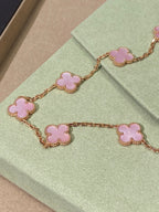 [Clover Jewelry]CLOVER 10 MOTIVE ROSAFARBENE HALSKETTE