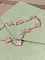 [Clover Jewelry]CLOVER 10 MOTIVE ROSAFARBENE HALSKETTE