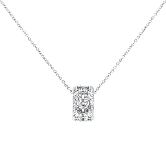 [Clover Jewelery]PARENTESI NECKLACE SILVER DIAMOND