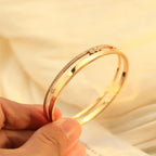 [Clover Jewelry]Move Romane Diamond Bangle Bracelet