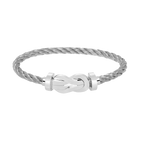 [Clover Jewelry]CHANCE LARGE 8 FIGURE BUCKLE NO DIAMOND BRACELET SILVER