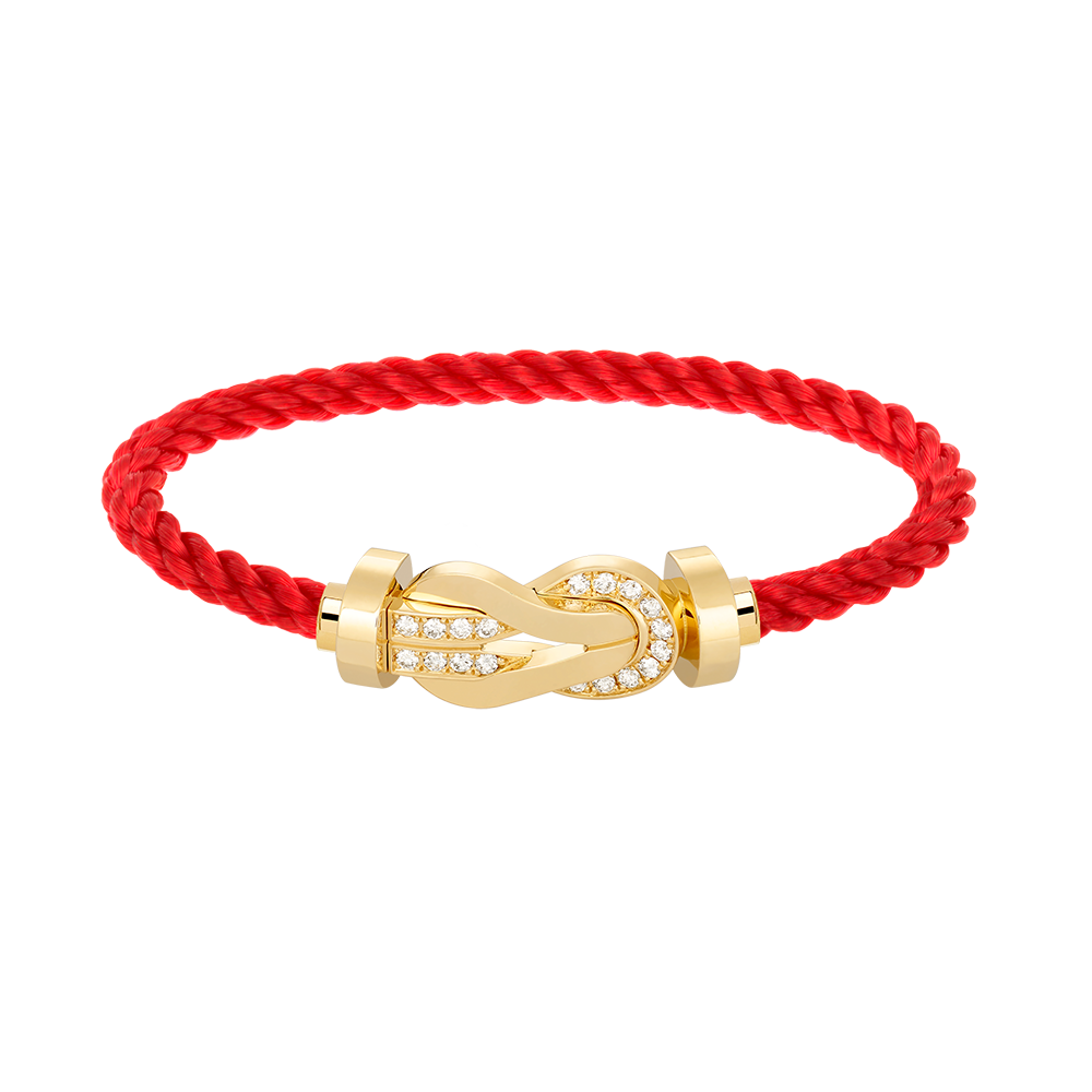 [Clover Jewelry]CHANCE LARGE 8 FIGURE BUCKLE HALF DIAMOND BRACELET GOLD