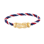 [Clover Jewelry]CHANCE LARGE 8 FIGURE BUCKLE HALF DIAMOND BRACELET GOLD