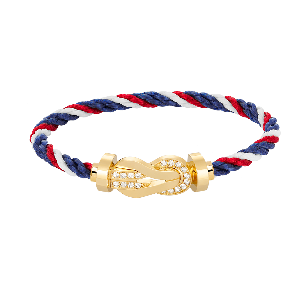 [Clover Jewelry]CHANCE LARGE 8 FIGURE BUCKLE HALF DIAMOND BRACELET GOLD