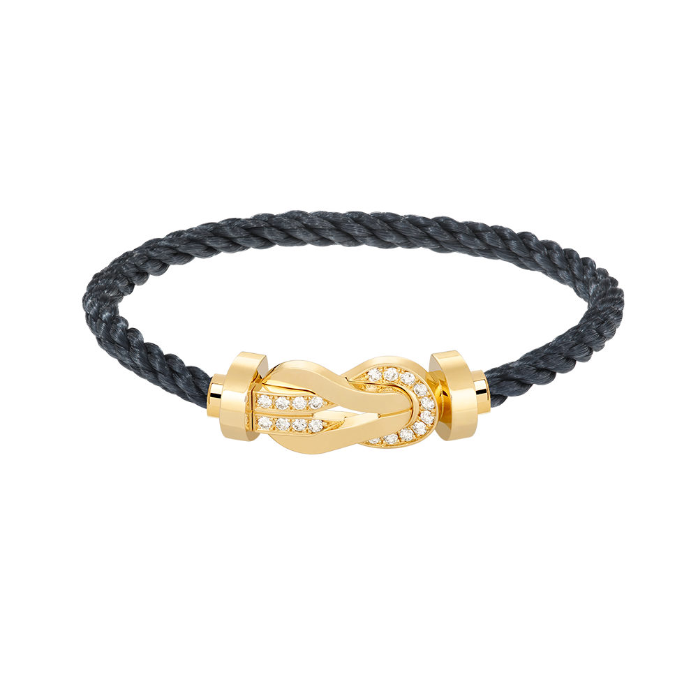 [Clover Jewelry]CHANCE LARGE 8 FIGURE BUCKLE HALF DIAMOND BRACELET GOLD