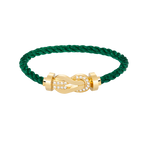 [Clover Jewelry]CHANCE LARGE 8 FIGURE BUCKLE HALF DIAMOND BRACELET GOLD