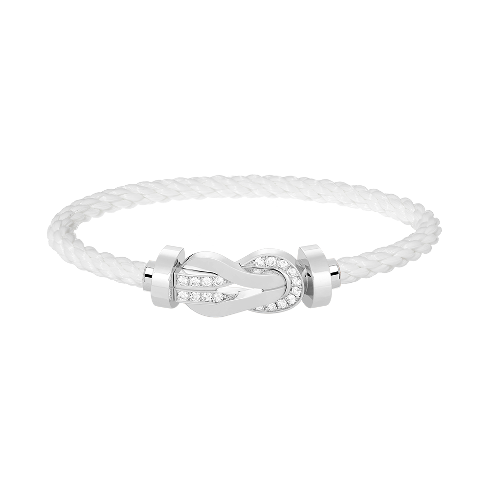 [Clover Jewellery]Chance großes 8-stelliges Armband mit halben Diamanten, Silber