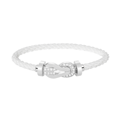 [Clover Jewellery]Chance großes 8-stelliges Armband mit halben Diamanten, Silber