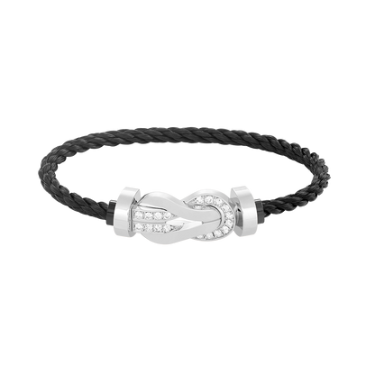 [Clover Jewellery]Chance großes 8-stelliges Armband mit halben Diamanten, Silber