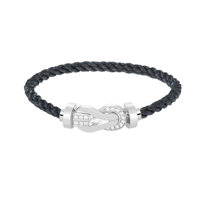 [Clover Jewellery]Chance großes 8-stelliges Armband mit halben Diamanten, Silber