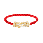 [Clover Jewelry]CHANCE LARGE 8 FIGURE BUCKLE FULLDIAMOND BRACELET GOLD