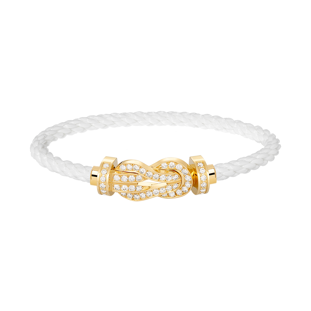 [Clover Jewelry]CHANCE LARGE 8 FIGURE BUCKLE FULLDIAMOND BRACELET GOLD