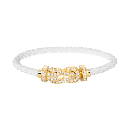 [Clover Jewelery]CHANCE LARGE 8 FIGURE BUCKLE FULLDIAMOND BRACELET GOLD
