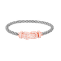 [Clover Jewelry]CHANCE LARGE 8 FIGURE BUCKLE FULL DIAMOND BRACELET ROSE GOLD