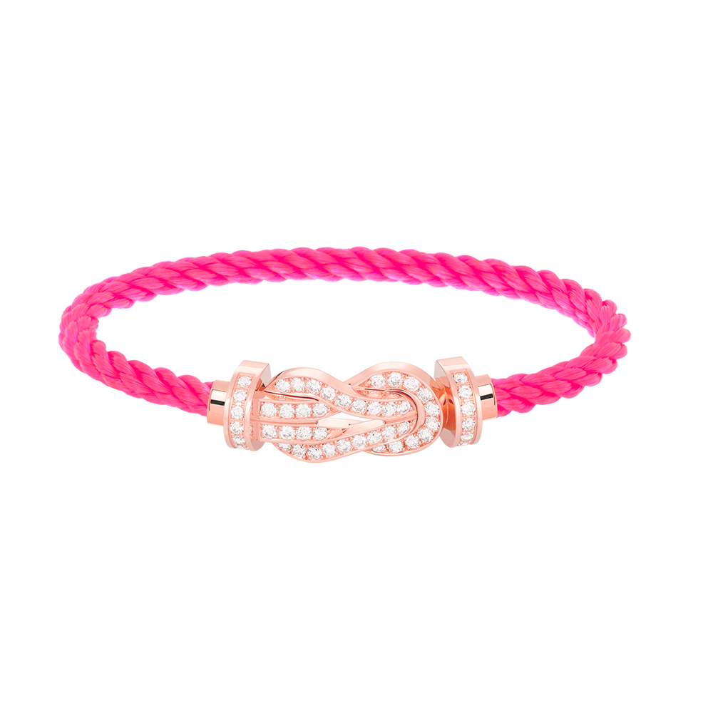 [Clover Jewelry]CHANCE LARGE 8 FIGURE BUCKLE FULL DIAMOND BRACELET ROSE GOLD