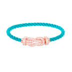 [Clover Jewelry]CHANCE LARGE 8 FIGURE BUCKLE FULL DIAMOND BRACELET ROSE GOLD
