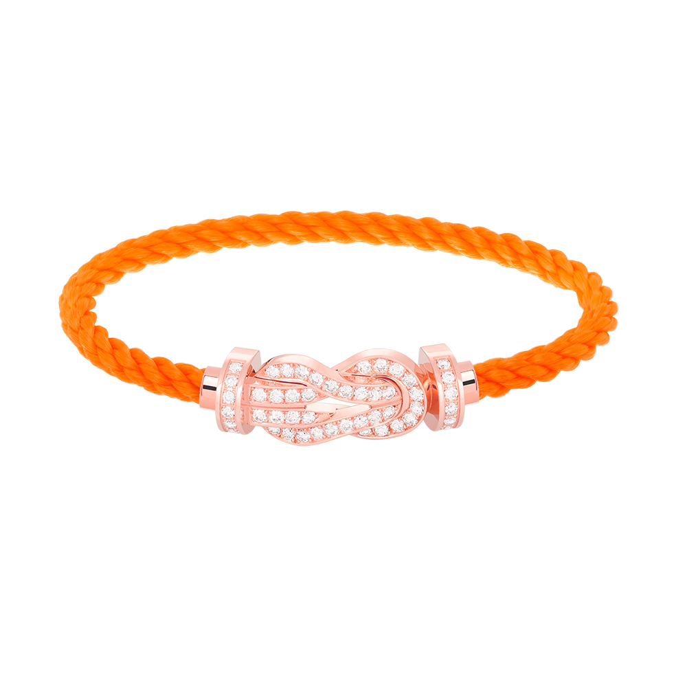 [Clover Jewelry]CHANCE LARGE 8 FIGURE BUCKLE FULL DIAMOND BRACELET ROSE GOLD
