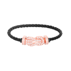 [Clover Jewelry]CHANCE LARGE 8 FIGURE BUCKLE FULL DIAMOND BRACELET ROSE GOLD