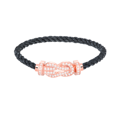 [Clover Jewelery]CHANCE LARGE 8 FIGURE BUCKLE FULL DIAMOND BRACELET ROSE GOLD