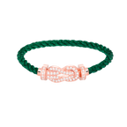 [Clover Jewelry]CHANCE LARGE 8 FIGURE BUCKLE FULL DIAMOND BRACELET ROSE GOLD