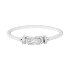[Clover Jewelry]CHANCE LARGE 8 FIGURE BUCKLE FULL DIAMOND BRACELET SILVER