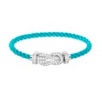 [Clover Jewelry]CHANCE LARGE 8 FIGURE BUCKLE FULL DIAMOND BRACELET SILVER