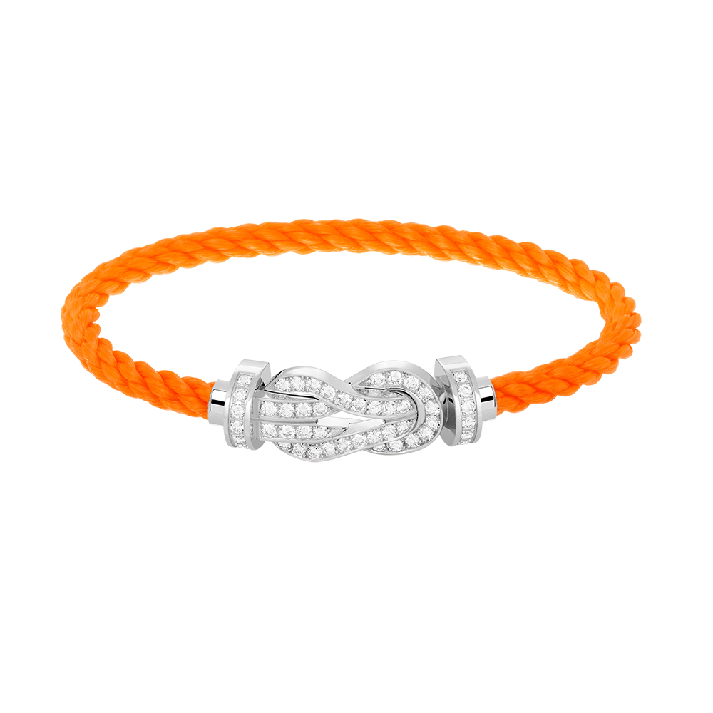 [Clover Jewelry]CHANCE LARGE 8 FIGURE BUCKLE FULL DIAMOND BRACELET SILVER