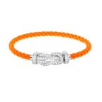 [Clover Jewelry]CHANCE LARGE 8 FIGURE BUCKLE FULL DIAMOND BRACELET SILVER