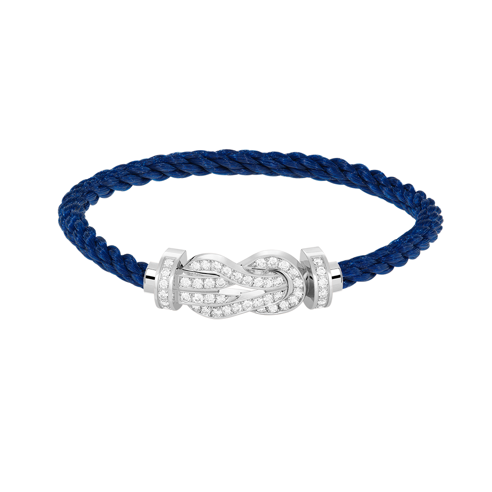 [Clover Jewelry]CHANCE LARGE 8 FIGURE BUCKLE FULL DIAMOND BRACELET SILVER