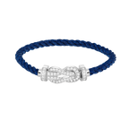 [Clover Jewelry]CHANCE LARGE 8 FIGURE BUCKLE FULL DIAMOND BRACELET SILVER