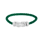 [Clover Jewelry]CHANCE LARGE 8 FIGURE BUCKLE FULL DIAMOND BRACELET SILVER