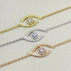 [Clover Jewelry]Lucky Eye Pave-Set Diamond Bracelet