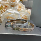 [Clover Jewelry]Move Noa Rose Gold Pavé Diamond Bangle Bracelet