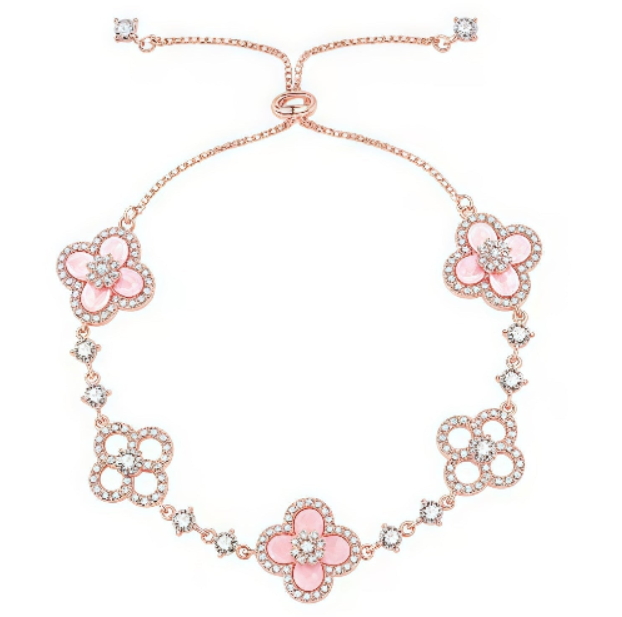 [Clover Jewelery]CLOVER 5 MOTIF PINK BLUE RED WHITE BRACELET