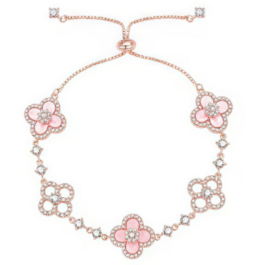 [Clover Jewelery]CLOVER 5 MOTIF PINK BLUE RED WHITE BRACELET