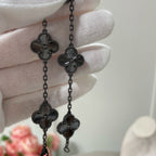 [Clover Jewelry]クローバー 5モチーフ ブラックブレスレット
