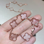 [Clover Schmuck]CLOVER 5 MOTIV BERGKRISTALL ROSÉGOLD-ARMBAND