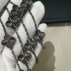[Clover Jewelry]クローバー 5モチーフ ブラックブレスレット
