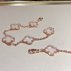[Clover Schmuck]CLOVER 5 MOTIV BERGKRISTALL ROSÉGOLD-ARMBAND