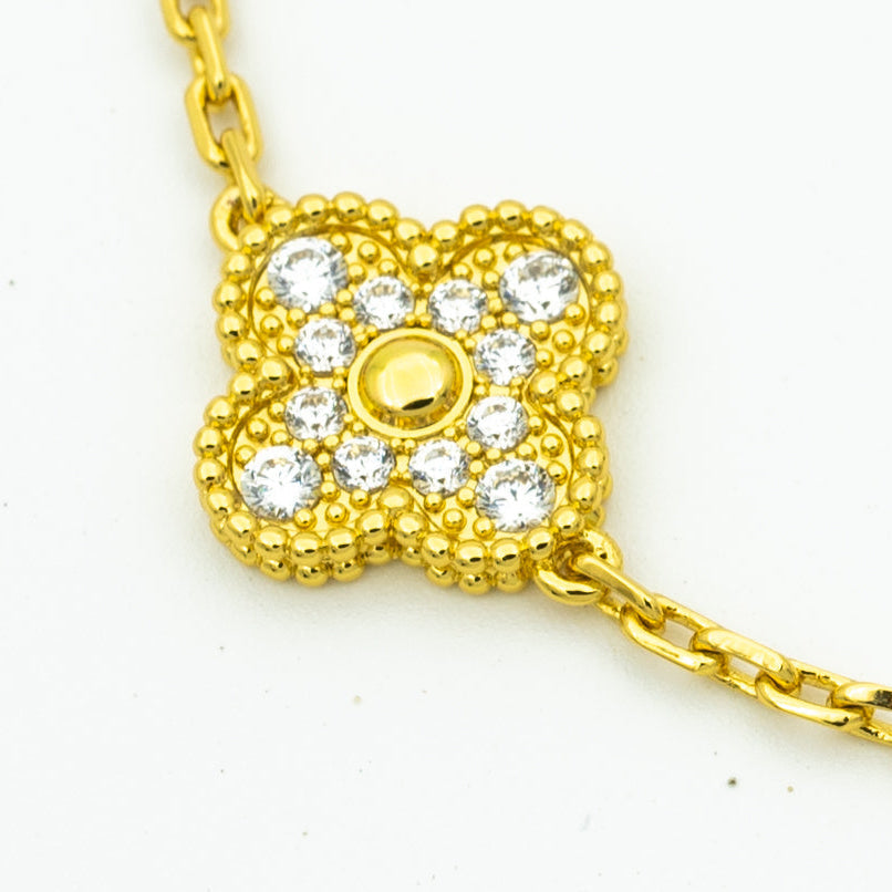 [Clover Jewelry]CLOVER BRACELET 5 MOTIFS GOLD DIAMOND