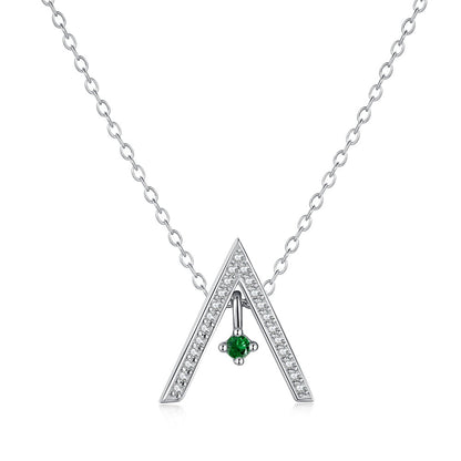 [Clover Jewelery]Sparkling "A" Shape Necklace