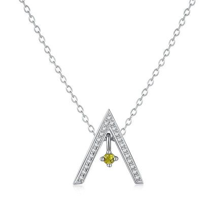 [Clover Jewelery]Sparkling "A" Shape Necklace