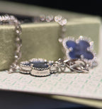 [Clover Jewelry]クローバー 10モチーフ ビーズ ストーン ネックレス