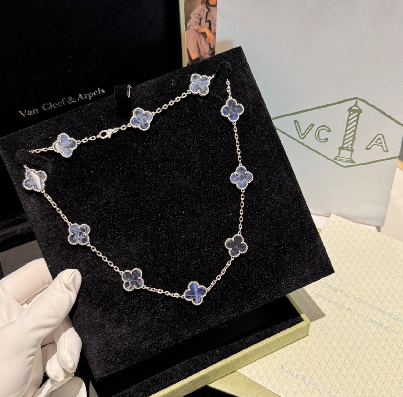 [Clover Jewelry]CLOVER 10 MOTIFS BIDE STONE NECKLACE