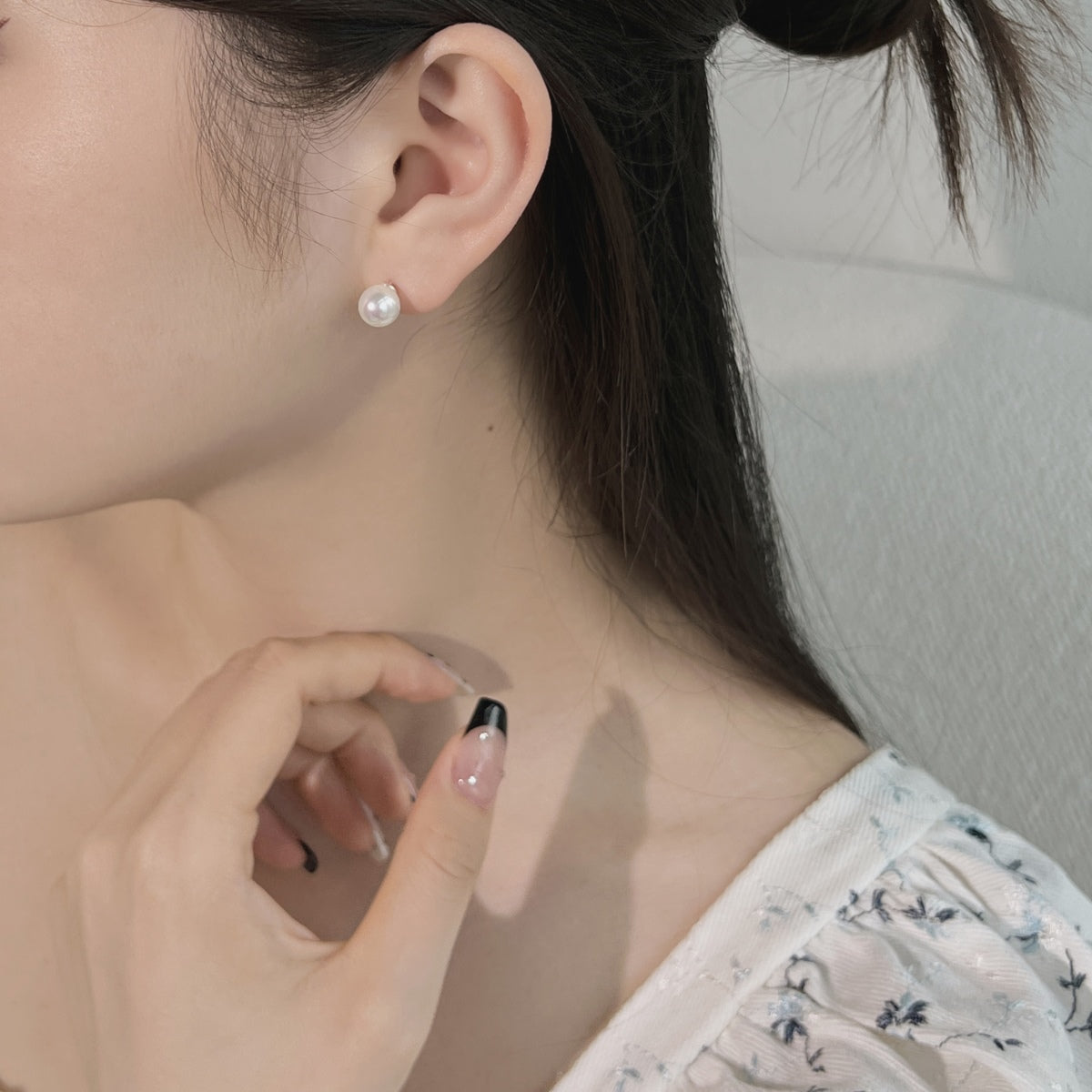 [クローバー・ジュエリー]繊細なパールピアス