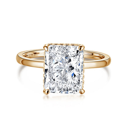 [Clover Jewelery]4.0 Carat Ornate Enchanting Radiand Cut Banquet Ring