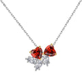 [Clover Jewelry]Zierliche rote Herz Halskette