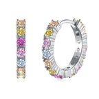 [Clover Jewelry]Funkelnde Bunte Ohrringe mit Rundschliff